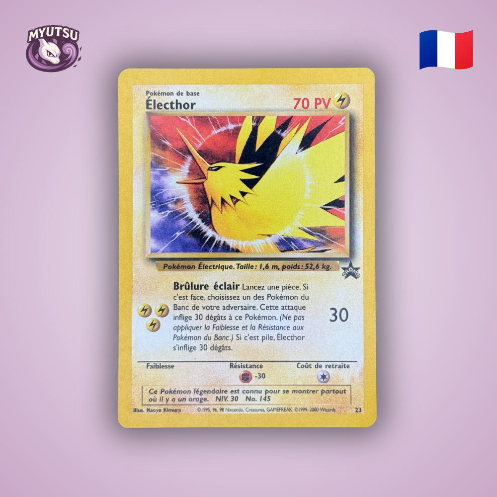 Lot de 3 cartes : Sulfura (WP 21), Artikodin (WP 22), Électhor (WP23)