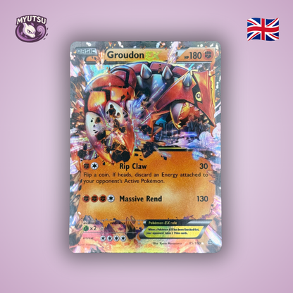 Lot de 3 cartes : Rayquaza EX (XYPR 69), Kyogre EX (PRC 54), Groudon EX (PRC 85)